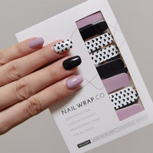 Load image into Gallery viewer, Buy Heart's Content 🖤 Premium Designer Nail Polish Wraps & Semicured Gel Nail Stickers at the lowest price in Singapore from NAILWRAP.CO. Worldwide Shipping. Achieve instant designer nail art manicure in under 10 minutes - perfect for bridal, wedding and special occasion.