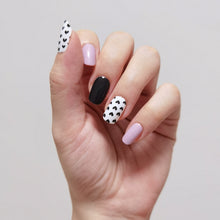 Load image into Gallery viewer, Buy Heart's Content 🖤 Premium Designer Nail Polish Wraps & Semicured Gel Nail Stickers at the lowest price in Singapore from NAILWRAP.CO. Worldwide Shipping. Achieve instant designer nail art manicure in under 10 minutes - perfect for bridal, wedding and special occasion.