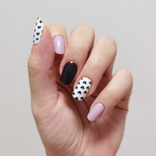 Load image into Gallery viewer, Buy Heart's Content 🖤 Premium Designer Nail Polish Wraps & Semicured Gel Nail Stickers at the lowest price in Singapore from NAILWRAP.CO. Worldwide Shipping. Achieve instant designer nail art manicure in under 10 minutes - perfect for bridal, wedding and special occasion.