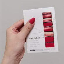 Load image into Gallery viewer, Buy Stripe a Pose Premium Designer Nail Polish Wraps & Semicured Gel Nail Stickers at the lowest price in Singapore from NAILWRAP.CO. Worldwide Shipping. Achieve instant designer nail art manicure in under 10 minutes - perfect for bridal, wedding and special occasion.