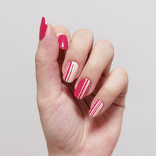 Load image into Gallery viewer, Buy Stripe a Pose Premium Designer Nail Polish Wraps & Semicured Gel Nail Stickers at the lowest price in Singapore from NAILWRAP.CO. Worldwide Shipping. Achieve instant designer nail art manicure in under 10 minutes - perfect for bridal, wedding and special occasion.