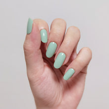 Load image into Gallery viewer, Buy Green Silk (Solid) Premium Designer Nail Polish Wraps & Semicured Gel Nail Stickers at the lowest price in Singapore from NAILWRAP.CO. Worldwide Shipping. Achieve instant designer nail art manicure in under 10 minutes - perfect for bridal, wedding and special occasion.