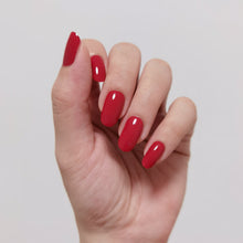 Load image into Gallery viewer, Buy Exotic Red (Solid) Premium Designer Nail Polish Wraps & Semicured Gel Nail Stickers at the lowest price in Singapore from NAILWRAP.CO. Worldwide Shipping. Achieve instant designer nail art manicure in under 10 minutes - perfect for bridal, wedding and special occasion.