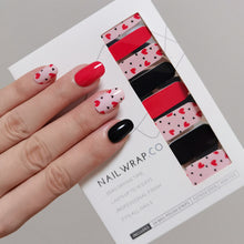 Load image into Gallery viewer, Buy Shape of My Heart ❤️ Premium Designer Nail Polish Wraps & Semicured Gel Nail Stickers at the lowest price in Singapore from NAILWRAP.CO. Worldwide Shipping. Achieve instant designer nail art manicure in under 10 minutes - perfect for bridal, wedding and special occasion.