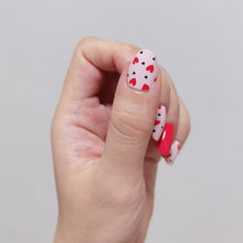 Load image into Gallery viewer, Buy Shape of My Heart ❤️ Premium Designer Nail Polish Wraps & Semicured Gel Nail Stickers at the lowest price in Singapore from NAILWRAP.CO. Worldwide Shipping. Achieve instant designer nail art manicure in under 10 minutes - perfect for bridal, wedding and special occasion.