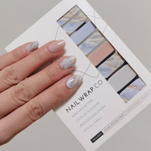 Load image into Gallery viewer, Buy Marvelous Marble Premium Designer Nail Polish Wraps &amp; Semicured Gel Nail Stickers at the lowest price in Singapore from NAILWRAP.CO. Worldwide Shipping. Achieve instant designer nail art manicure in under 10 minutes - perfect for bridal, wedding and special occasion.