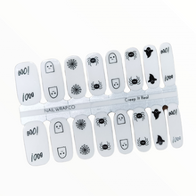 Load image into Gallery viewer, Buy Creep It Real Overlay 🕸️ Premium Designer Nail Polish Wraps & Semicured Gel Nail Stickers at the lowest price in Singapore from NAILWRAP.CO. Worldwide Shipping. Achieve instant designer nail art manicure in under 10 minutes - perfect for bridal, wedding and special occasion.