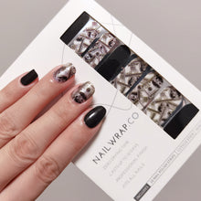 Load image into Gallery viewer, Buy Know Your Worth 💵 Premium Designer Nail Polish Wraps & Semicured Gel Nail Stickers at the lowest price in Singapore from NAILWRAP.CO. Worldwide Shipping. Achieve instant designer nail art manicure in under 10 minutes - perfect for bridal, wedding and special occasion.