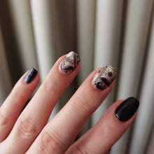 Load image into Gallery viewer, Buy Know Your Worth 💵 Premium Designer Nail Polish Wraps & Semicured Gel Nail Stickers at the lowest price in Singapore from NAILWRAP.CO. Worldwide Shipping. Achieve instant designer nail art manicure in under 10 minutes - perfect for bridal, wedding and special occasion.