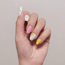 Load image into Gallery viewer, Buy Lemon Squeeze ๐ Premium Designer Nail Polish Wraps & Semicured Gel Nail Stickers at the lowest price in Singapore from NAILWRAP.CO. Worldwide Shipping. Achieve instant designer nail art manicure in under 10 minutes - perfect for bridal, wedding and special occasion.