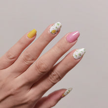 Load image into Gallery viewer, Buy Lemon Squeeze ๐ Premium Designer Nail Polish Wraps & Semicured Gel Nail Stickers at the lowest price in Singapore from NAILWRAP.CO. Worldwide Shipping. Achieve instant designer nail art manicure in under 10 minutes - perfect for bridal, wedding and special occasion.