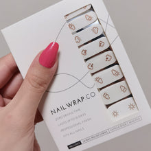 Load image into Gallery viewer, Buy Gold Weather Overlay Premium Designer Nail Polish Wraps & Semicured Gel Nail Stickers at the lowest price in Singapore from NAILWRAP.CO. Worldwide Shipping. Achieve instant designer nail art manicure in under 10 minutes - perfect for bridal, wedding and special occasion.