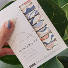 Load image into Gallery viewer, Buy Cotton Candy Swirl Premium Designer Nail Polish Wraps & Semicured Gel Nail Stickers at the lowest price in Singapore from NAILWRAP.CO. Worldwide Shipping. Achieve instant designer nail art manicure in under 10 minutes - perfect for bridal, wedding and special occasion.