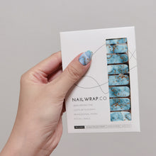 Load image into Gallery viewer, Buy Ocean Castle Premium Designer Nail Polish Wraps & Semicured Gel Nail Stickers at the lowest price in Singapore from NAILWRAP.CO. Worldwide Shipping. Achieve instant designer nail art manicure in under 10 minutes - perfect for bridal, wedding and special occasion.