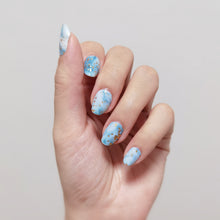 Load image into Gallery viewer, Buy Ocean Castle Premium Designer Nail Polish Wraps & Semicured Gel Nail Stickers at the lowest price in Singapore from NAILWRAP.CO. Worldwide Shipping. Achieve instant designer nail art manicure in under 10 minutes - perfect for bridal, wedding and special occasion.
