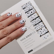 Load image into Gallery viewer, Buy Cookies N Cream - Nail Wrap of the Week Premium Designer Nail Polish Wraps & Semicured Gel Nail Stickers at the lowest price in Singapore from NAILWRAP.CO. Worldwide Shipping. Achieve instant designer nail art manicure in under 10 minutes - perfect for bridal, wedding and special occasion.