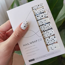 Load image into Gallery viewer, Buy Cookies N Cream - Nail Wrap of the Week Premium Designer Nail Polish Wraps & Semicured Gel Nail Stickers at the lowest price in Singapore from NAILWRAP.CO. Worldwide Shipping. Achieve instant designer nail art manicure in under 10 minutes - perfect for bridal, wedding and special occasion.