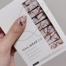 Load image into Gallery viewer, Buy Luxe Gold Premium Designer Nail Polish Wraps & Semicured Gel Nail Stickers at the lowest price in Singapore from NAILWRAP.CO. Worldwide Shipping. Achieve instant designer nail art manicure in under 10 minutes - perfect for bridal, wedding and special occasion.