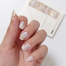 Load image into Gallery viewer, Buy Luxe Gold Premium Designer Nail Polish Wraps & Semicured Gel Nail Stickers at the lowest price in Singapore from NAILWRAP.CO. Worldwide Shipping. Achieve instant designer nail art manicure in under 10 minutes - perfect for bridal, wedding and special occasion.