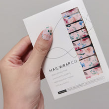 Load image into Gallery viewer, Buy Garden Flowers Premium Designer Nail Polish Wraps & Semicured Gel Nail Stickers at the lowest price in Singapore from NAILWRAP.CO. Worldwide Shipping. Achieve instant designer nail art manicure in under 10 minutes - perfect for bridal, wedding and special occasion.