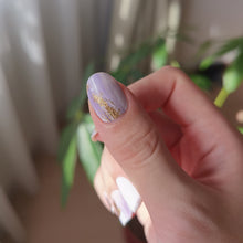 Load image into Gallery viewer, Buy Holly's Lilac Brush Premium Designer Nail Polish Wraps & Semicured Gel Nail Stickers at the lowest price in Singapore from NAILWRAP.CO. Worldwide Shipping. Achieve instant designer nail art manicure in under 10 minutes - perfect for bridal, wedding and special occasion.