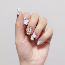 Load image into Gallery viewer, Buy Akina Oriental Floral Premium Designer Nail Polish Wraps & Semicured Gel Nail Stickers at the lowest price in Singapore from NAILWRAP.CO. Worldwide Shipping. Achieve instant designer nail art manicure in under 10 minutes - perfect for bridal, wedding and special occasion.