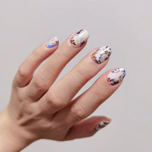 Load image into Gallery viewer, Buy Akina Oriental Floral Premium Designer Nail Polish Wraps &amp; Semicured Gel Nail Stickers at the lowest price in Singapore from NAILWRAP.CO. Worldwide Shipping. Achieve instant designer nail art manicure in under 10 minutes - perfect for bridal, wedding and special occasion.