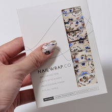 Load image into Gallery viewer, Buy Akina Oriental Floral Premium Designer Nail Polish Wraps & Semicured Gel Nail Stickers at the lowest price in Singapore from NAILWRAP.CO. Worldwide Shipping. Achieve instant designer nail art manicure in under 10 minutes - perfect for bridal, wedding and special occasion.