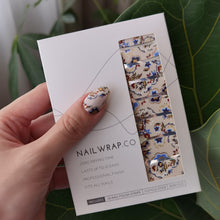 Load image into Gallery viewer, Buy Akina Oriental Floral Premium Designer Nail Polish Wraps & Semicured Gel Nail Stickers at the lowest price in Singapore from NAILWRAP.CO. Worldwide Shipping. Achieve instant designer nail art manicure in under 10 minutes - perfect for bridal, wedding and special occasion.