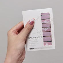 Load image into Gallery viewer, Buy Misaki White Floral Premium Designer Nail Polish Wraps & Semicured Gel Nail Stickers at the lowest price in Singapore from NAILWRAP.CO. Worldwide Shipping. Achieve instant designer nail art manicure in under 10 minutes - perfect for bridal, wedding and special occasion.