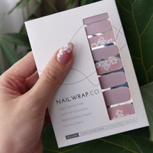 Load image into Gallery viewer, Buy Misaki White Floral Premium Designer Nail Polish Wraps & Semicured Gel Nail Stickers at the lowest price in Singapore from NAILWRAP.CO. Worldwide Shipping. Achieve instant designer nail art manicure in under 10 minutes - perfect for bridal, wedding and special occasion.