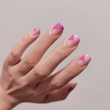 Load image into Gallery viewer, Buy Karla Duo Pink Premium Designer Nail Polish Wraps & Semicured Gel Nail Stickers at the lowest price in Singapore from NAILWRAP.CO. Worldwide Shipping. Achieve instant designer nail art manicure in under 10 minutes - perfect for bridal, wedding and special occasion.