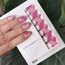 Load image into Gallery viewer, Buy Karla Duo Pink Premium Designer Nail Polish Wraps & Semicured Gel Nail Stickers at the lowest price in Singapore from NAILWRAP.CO. Worldwide Shipping. Achieve instant designer nail art manicure in under 10 minutes - perfect for bridal, wedding and special occasion.