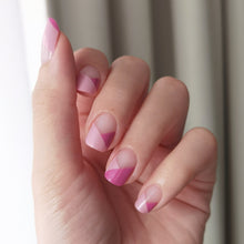 Load image into Gallery viewer, Buy Karla Duo Pink Premium Designer Nail Polish Wraps & Semicured Gel Nail Stickers at the lowest price in Singapore from NAILWRAP.CO. Worldwide Shipping. Achieve instant designer nail art manicure in under 10 minutes - perfect for bridal, wedding and special occasion.