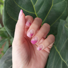 Load image into Gallery viewer, Buy Karla Duo Pink Premium Designer Nail Polish Wraps & Semicured Gel Nail Stickers at the lowest price in Singapore from NAILWRAP.CO. Worldwide Shipping. Achieve instant designer nail art manicure in under 10 minutes - perfect for bridal, wedding and special occasion.