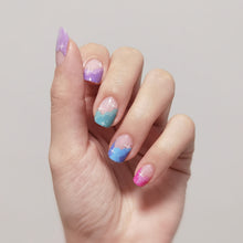 Load image into Gallery viewer, Buy Dreamy Rainbow Tips Premium Designer Nail Polish Wraps & Semicured Gel Nail Stickers at the lowest price in Singapore from NAILWRAP.CO. Worldwide Shipping. Achieve instant designer nail art manicure in under 10 minutes - perfect for bridal, wedding and special occasion.