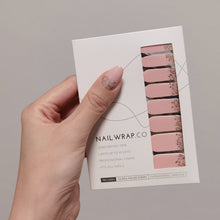 Load image into Gallery viewer, Buy Sydnee Pink Glitter Premium Designer Nail Polish Wraps & Semicured Gel Nail Stickers at the lowest price in Singapore from NAILWRAP.CO. Worldwide Shipping. Achieve instant designer nail art manicure in under 10 minutes - perfect for bridal, wedding and special occasion.