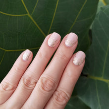 Load image into Gallery viewer, Buy Sydnee Pink Glitter Premium Designer Nail Polish Wraps & Semicured Gel Nail Stickers at the lowest price in Singapore from NAILWRAP.CO. Worldwide Shipping. Achieve instant designer nail art manicure in under 10 minutes - perfect for bridal, wedding and special occasion.