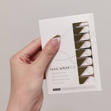 Load image into Gallery viewer, Buy Luella Olive French Tips Premium Designer Nail Polish Wraps & Semicured Gel Nail Stickers at the lowest price in Singapore from NAILWRAP.CO. Worldwide Shipping. Achieve instant designer nail art manicure in under 10 minutes - perfect for bridal, wedding and special occasion.