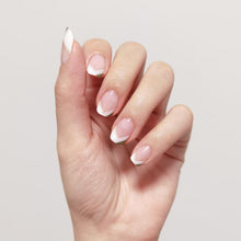 Load image into Gallery viewer, Buy Luella Olive French Tips Premium Designer Nail Polish Wraps & Semicured Gel Nail Stickers at the lowest price in Singapore from NAILWRAP.CO. Worldwide Shipping. Achieve instant designer nail art manicure in under 10 minutes - perfect for bridal, wedding and special occasion.