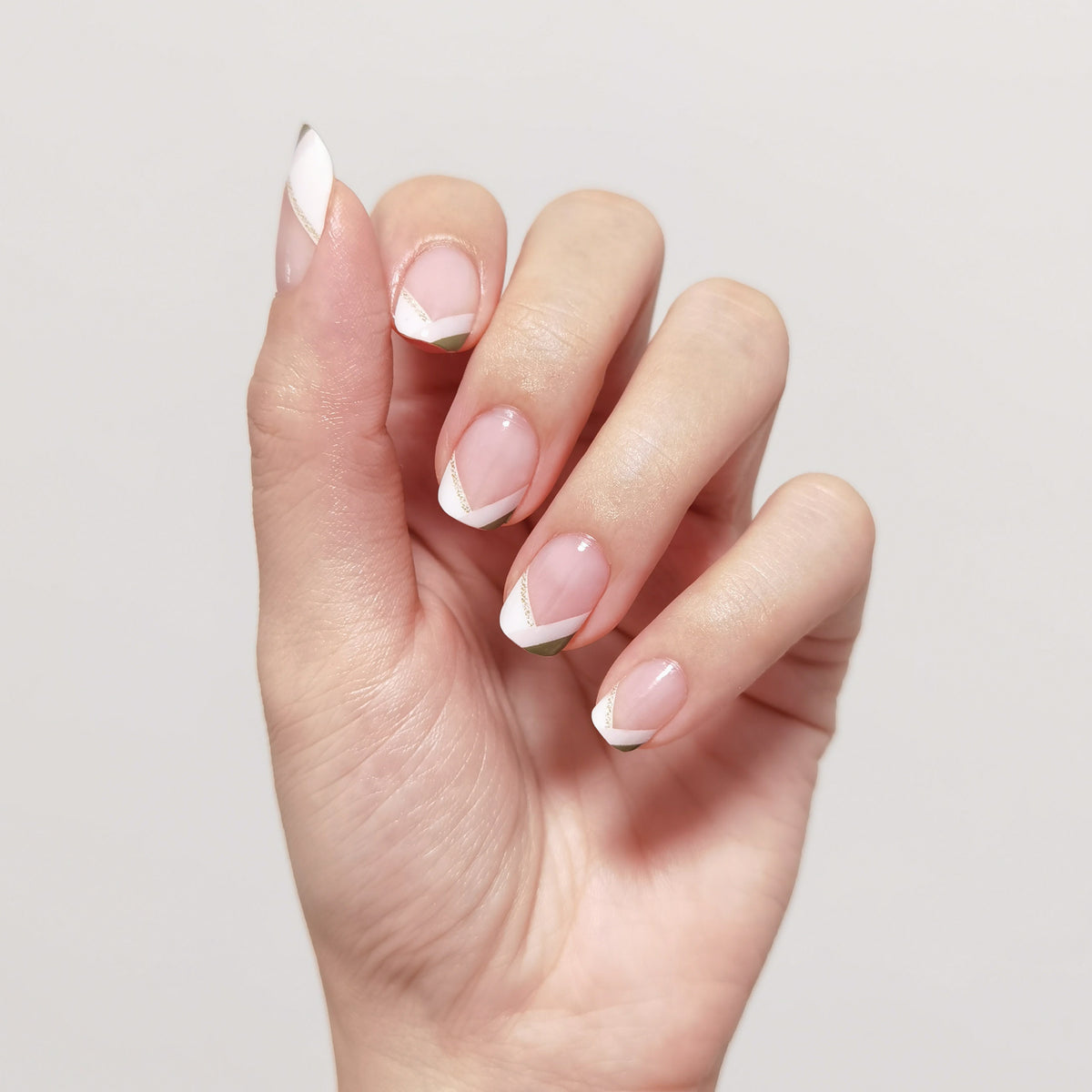 Luella Olive French Tips by NAILWRAP.CO DIY Self Care Manicure Kit