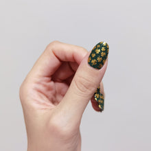 Load image into Gallery viewer, Buy Gold Clover Overlay ☘️ Premium Designer Nail Polish Wraps & Semicured Gel Nail Stickers at the lowest price in Singapore from NAILWRAP.CO. Worldwide Shipping. Achieve instant designer nail art manicure in under 10 minutes - perfect for bridal, wedding and special occasion.