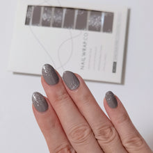 Load image into Gallery viewer, Buy Arabella Glitter Premium Designer Nail Polish Wraps & Semicured Gel Nail Stickers at the lowest price in Singapore from NAILWRAP.CO. Worldwide Shipping. Achieve instant designer nail art manicure in under 10 minutes - perfect for bridal, wedding and special occasion.