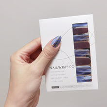 Load image into Gallery viewer, Buy Axel Midnight Brush Premium Designer Nail Polish Wraps & Semicured Gel Nail Stickers at the lowest price in Singapore from NAILWRAP.CO. Worldwide Shipping. Achieve instant designer nail art manicure in under 10 minutes - perfect for bridal, wedding and special occasion.