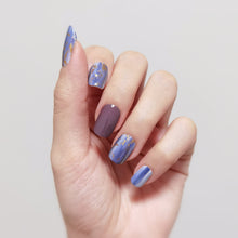 Load image into Gallery viewer, Buy Axel Midnight Brush Premium Designer Nail Polish Wraps & Semicured Gel Nail Stickers at the lowest price in Singapore from NAILWRAP.CO. Worldwide Shipping. Achieve instant designer nail art manicure in under 10 minutes - perfect for bridal, wedding and special occasion.
