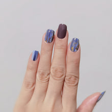 Load image into Gallery viewer, Buy Axel Midnight Brush Premium Designer Nail Polish Wraps & Semicured Gel Nail Stickers at the lowest price in Singapore from NAILWRAP.CO. Worldwide Shipping. Achieve instant designer nail art manicure in under 10 minutes - perfect for bridal, wedding and special occasion.