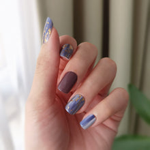 Load image into Gallery viewer, Buy Axel Midnight Brush Premium Designer Nail Polish Wraps & Semicured Gel Nail Stickers at the lowest price in Singapore from NAILWRAP.CO. Worldwide Shipping. Achieve instant designer nail art manicure in under 10 minutes - perfect for bridal, wedding and special occasion.