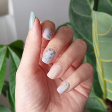 Load image into Gallery viewer, Buy Kyrah Botanical Premium Designer Nail Polish Wraps & Semicured Gel Nail Stickers at the lowest price in Singapore from NAILWRAP.CO. Worldwide Shipping. Achieve instant designer nail art manicure in under 10 minutes - perfect for bridal, wedding and special occasion.