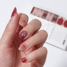 Load image into Gallery viewer, Buy Devyn Enchanted Rose Premium Designer Nail Polish Wraps & Semicured Gel Nail Stickers at the lowest price in Singapore from NAILWRAP.CO. Worldwide Shipping. Achieve instant designer nail art manicure in under 10 minutes - perfect for bridal, wedding and special occasion.