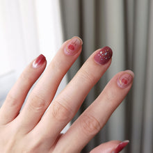 Load image into Gallery viewer, Buy Devyn Enchanted Rose Premium Designer Nail Polish Wraps & Semicured Gel Nail Stickers at the lowest price in Singapore from NAILWRAP.CO. Worldwide Shipping. Achieve instant designer nail art manicure in under 10 minutes - perfect for bridal, wedding and special occasion.